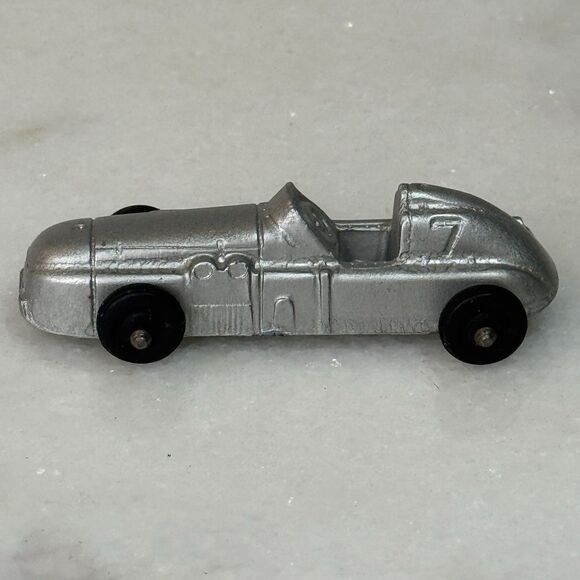 VINTAGE MIDGETOY 3" INDY RACER #7 RACE CAR SILVER ROCKFORD - Picture 3 of 10